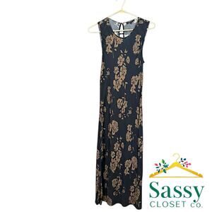✨ QUINCE Washable Silk Midi Dress M Caper Eclipse Floral 🌙